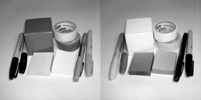 black and white separations of the color image